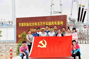 电子信息工程系组织2015级风电专业学生与全体党员教师参观红沙岗风电场